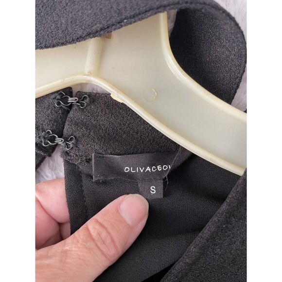 Olivaceous Black Long Sleeve Flowy Open Front with Collar Womens' Sz S - Picture 5 of 9